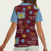 Aston Villa Women's Zip Polo Shirt With Short Sleeve