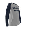 Light Slate Gray Dallas Lone Star State Football Men's Long Sleeve T-shirt With Raglan Sleeve