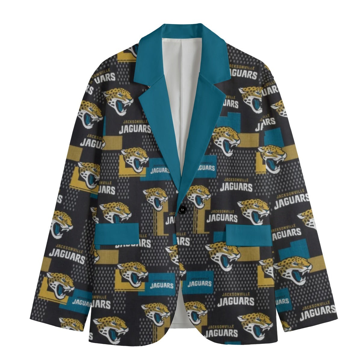 Jacksonville Football Blazer Black Teal Game Day Jacket streetwear fashion product image 3