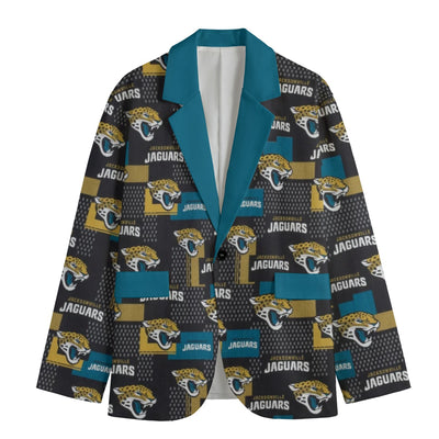 Jacksonville Football Blazer Black Teal Game Day Jacket