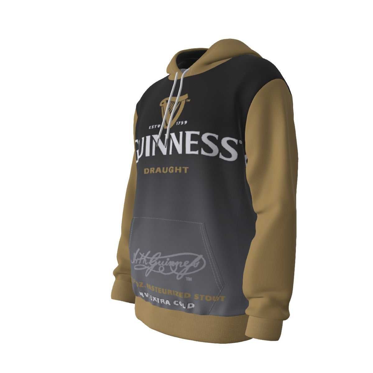 Black Gold Stout Beer Hoodie – Vintage Irish Style 90s Streetwear Sweatshirt