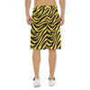 White Smoke Pittsburgh Football Yellow Black Zebra Men's Tether Loose Shorts With Pocket
