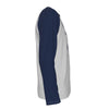 Dark Slate Gray New York Baseball Raglan Long Sleeve Shirt – Est. 1903 Vintage Athletic Design, Grey and Navy tee