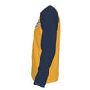 Dark Slate Gray San Antonio Texas Yellow and Navy Long Sleeve Shirt Men Retro Varsity Raglan Tee