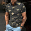 New Orleans Saints Men's Polo Shirt black gold football back view streetwear style