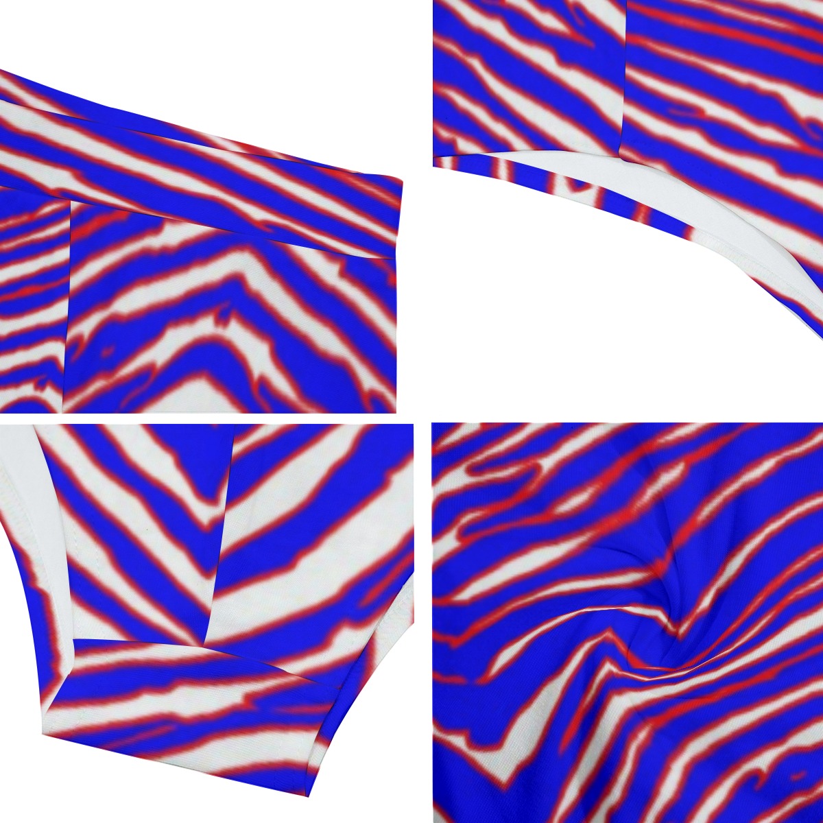 Buffalo Football Men's Triangle Low-rise Underwear – Red Blue White Zebra Game Day Style