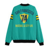 White Smoke San Francisco Green Varsity Bomber Jacket – Baseball and City Life Streetwear