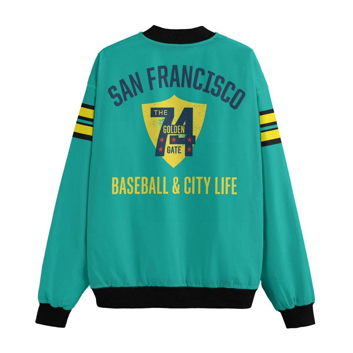 White Smoke San Francisco Green Varsity Bomber Jacket – Baseball and City Life Streetwear