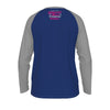 Dark Slate Gray Golden Gate San Francisco Raglan Long Sleeve Shirt – Navy Blue and Gray Baseball Style