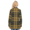 colorado buffaloes tartan plaid black gold  women tartan plaid game day shirt