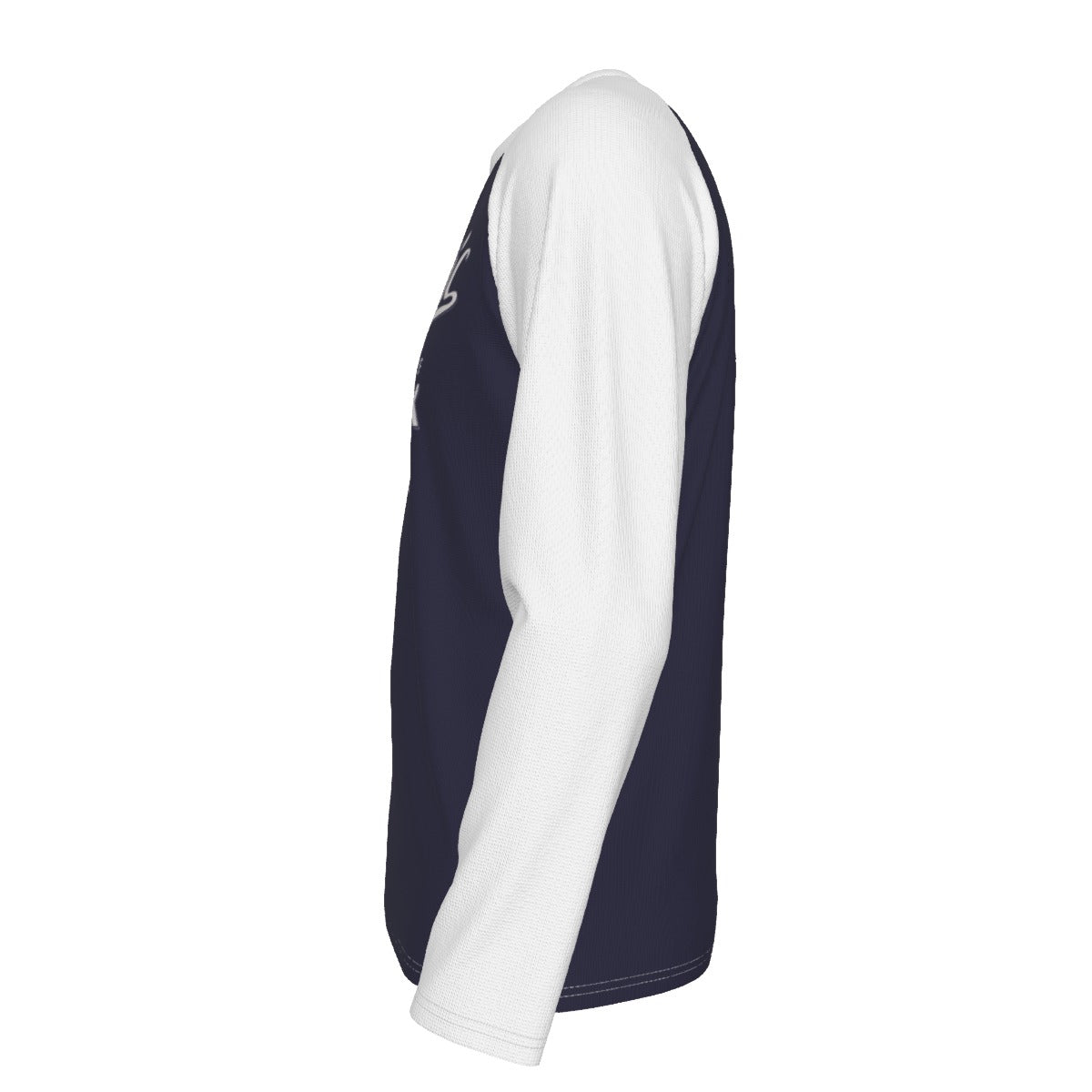 Lavender New York Baseball Raglan Long Sleeve Shirt – Navy Blue and White Athletic Varsity Design Est. 1903