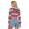 White Smoke Ohio State - Buckeyes football Women's Crop Top Hoodie|Velvet