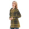 colorado buffaloes tartan plaid black gold  women tartan plaid game day shirt