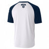 White Smoke Dallas Football Culture V Neck T Shirt White and Navy Blue – Texas Game Day Fan Tee