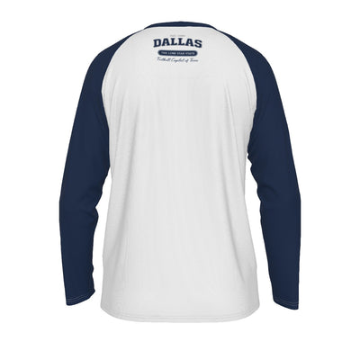 Lavender Dallas Lone Star State Football Men's Long Sleeve T-shirt With Raglan Sleeve