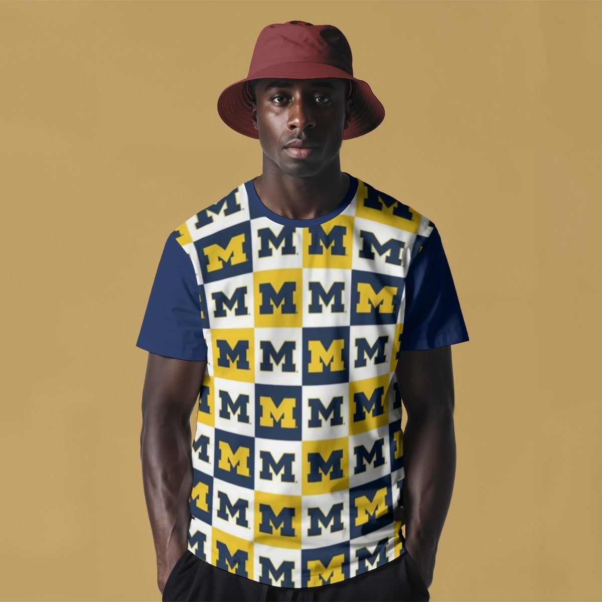 Michigan - Wolverines Men's O-Neck T-Shirt White varsity sports apparel