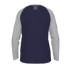 Dark Slate Gray New York Baseball Raglan Long Sleeve Shirt – Navy and Light Gray Varsity Athletic Tee Est. 1903