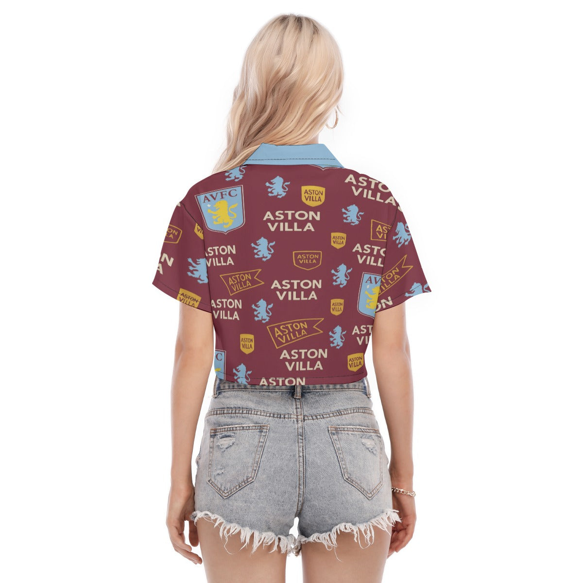 Aston Villa Women's Cropped Shirt streetwear fashion product image 4