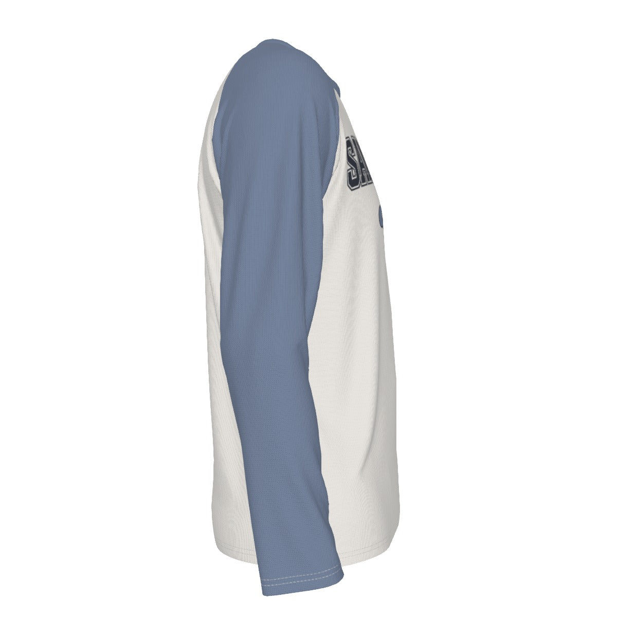 San Antonio Texas Cream and Blue Long Sleeve Shirt Men Vintage Script Raglan Tee