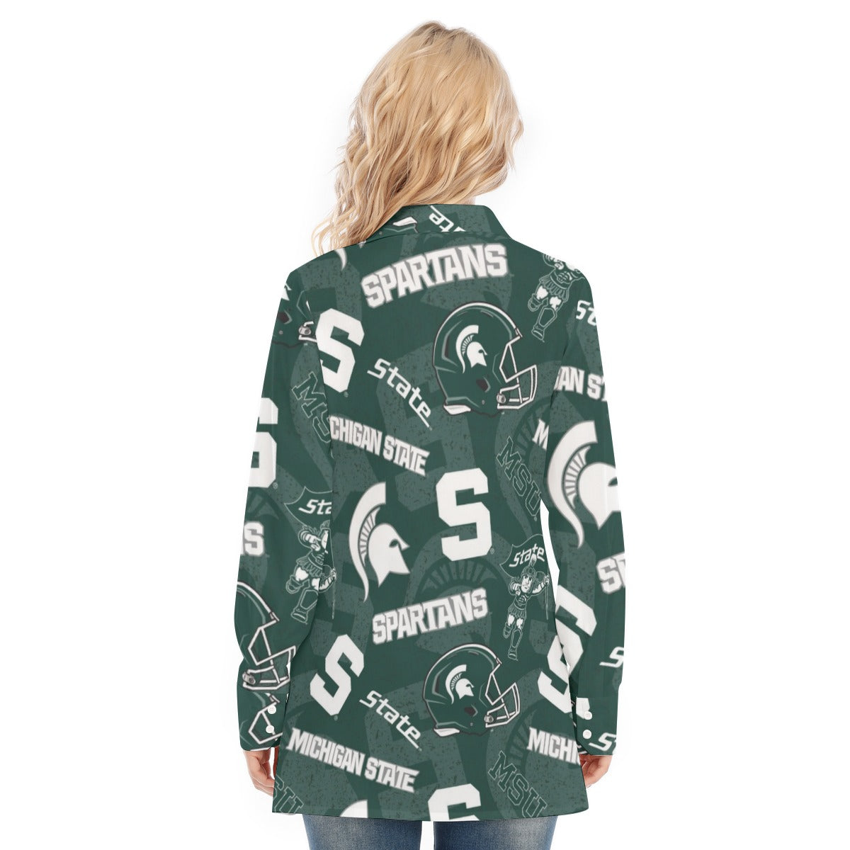 Michigan State Spartans Women's Long Shirt - Big Ten football apparel varsity sportswear product image 4.0