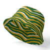 White Smoke Green Bay Football Yellow Green Zebra Double-Side Printing Bucket Hat – Game Day Streetwear