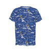 Detroit Lions Short Sleeve T-Shirt blue silver football back view game day look