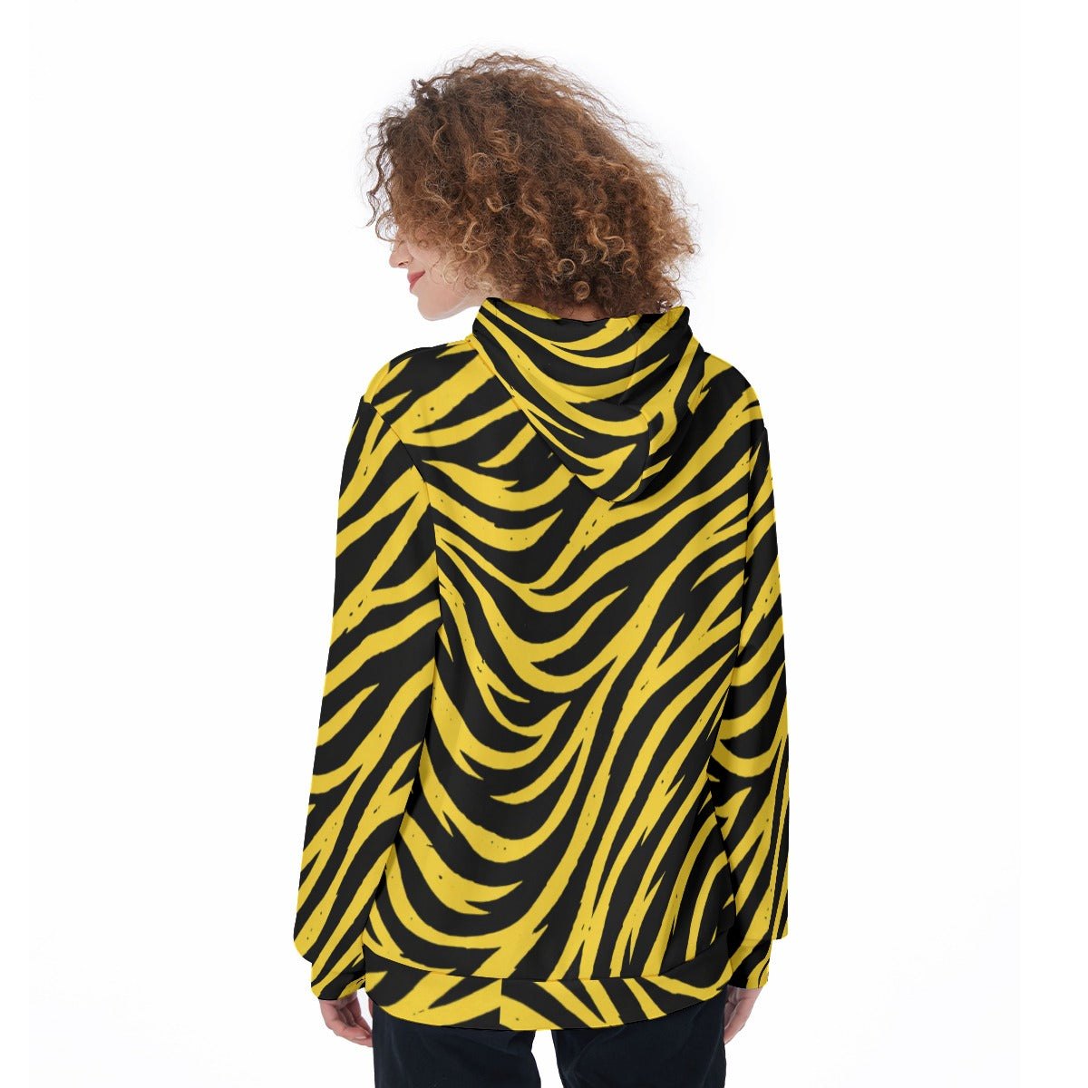 White Smoke Pittsburgh Football Yellow Black Zebra Women’s Pullover Hoodie – Game Day Streetwear