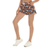 White Smoke Chicago Football Women’s Camo Athletic Shorts – Navy Orange Game Day Drawstring Shorts