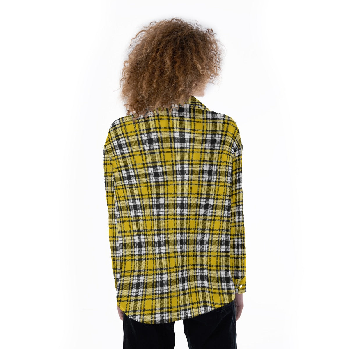 kansas jayhawks tartan plaid oversized button up women shirt iowa hawkeyes tartan plaid oversized button up women shirt women's satin shirt women tartan plaid game day fashion