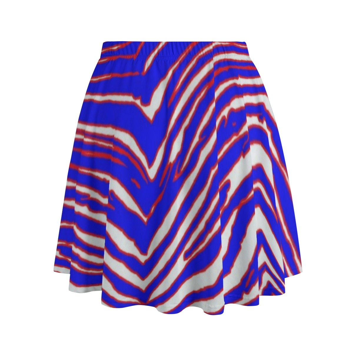 Buffalo football Women's Bazyrey Skirts With pocket – Red Blue White Zebra Game Day Style