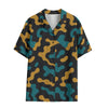 Jacksonville Jaguars Camo Women's Hawaii Shirt | Rayon teal black football back view game day look