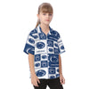 Penn State Nittany Lions Kid's Hawaiian Vacation Shirt White varsity sports apparel