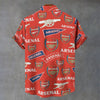 Arsenal FC Men's Stand Collar Shirt|110GSM Imitation Flax