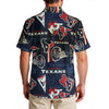 houston-texans-mens-hawaiian-shirt-150gsm navy red football fabric breathable detail