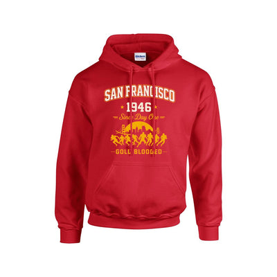 Athletic Aesthetic San Francisco football Hoodie |Gildan 18500 – casual fan outfit, lightweight game day shirt, image 1.0