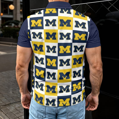 Michigan - Wolverines Men's Polo Shirt White varsity sports apparel