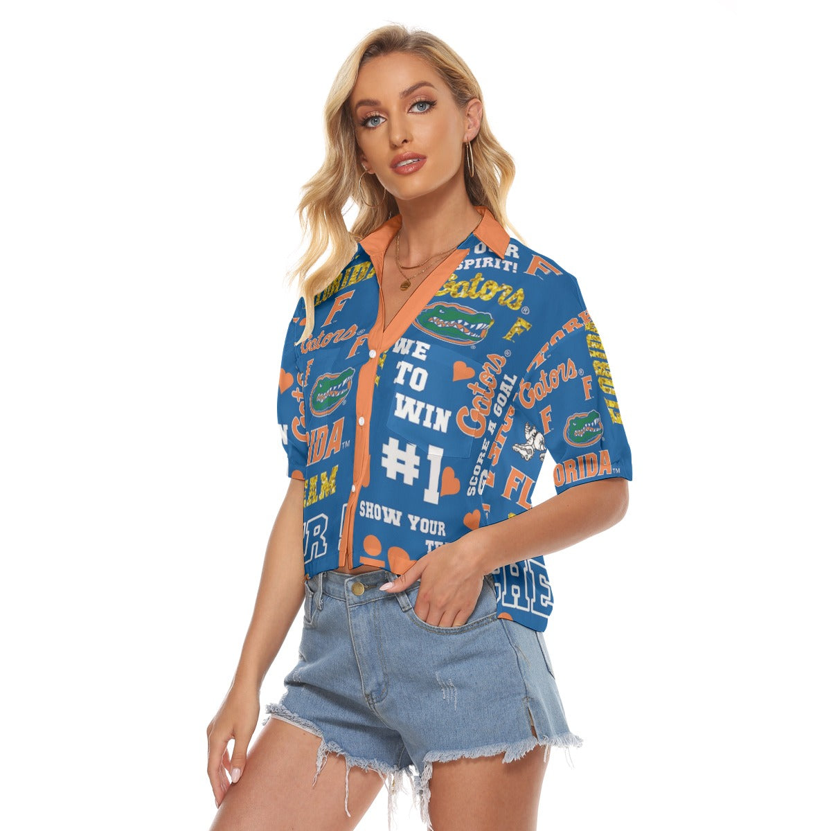 Florida Gators Women's V-neck Shirts - college football fan apparel sportswear product image 3.0