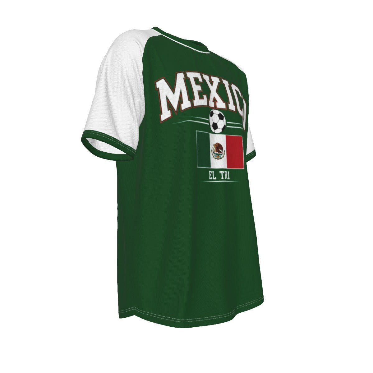 Mexico Soccer T-Shirt Green White – Mexico Football Shirt El Tri Fan Tee