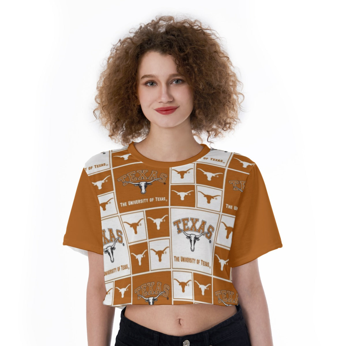 Texas at Austin - Longhorns Cropped T-Shirt White varsity sports apparel