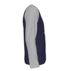 Dark Gray New York Baseball Raglan Long Sleeve Shirt – Navy and Light Gray Varsity Athletic Tee Est. 1903