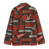 Cleveland Football Blazer Men Black Red Game Day Jacket