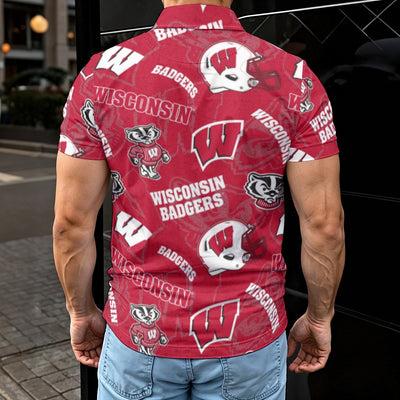 Wisconsin Madison Badgers Men's Polo Shirt - Badgers football tee varsity sportswear product image 2.0