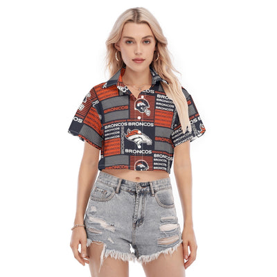 Denver Broncos  Women's Cropped Shirt – game day outfit, fan gear, image 1171