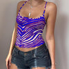 Light Slate Gray Buffalo Zebra Football Women’s Spaghetti Strap Tank Top – Lightweight Game Day Style