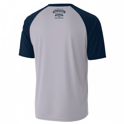 White Smoke Dallas Football Fan District V Neck T Shirt White and Navy Blue – Tailgate Crew Tee