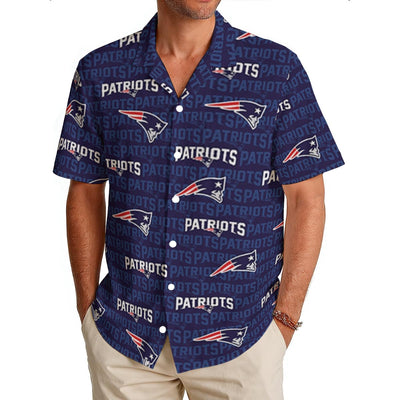 New England Patriots Men's Hawaiian Shirt|150GSM – casual fan outfit, breathable comfort wear, image 606