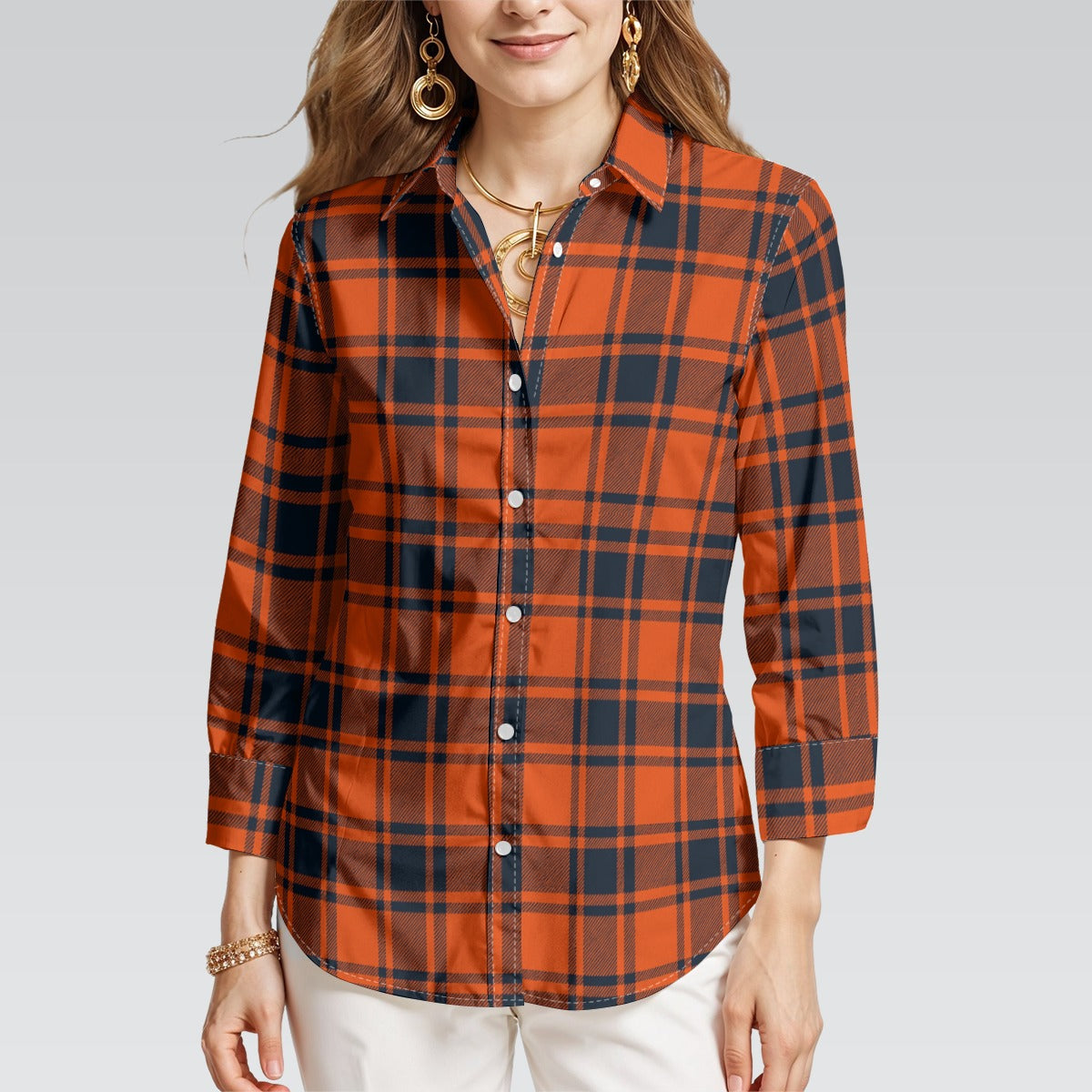 college tartan plaid women shirt women tartan plaid game day fashion