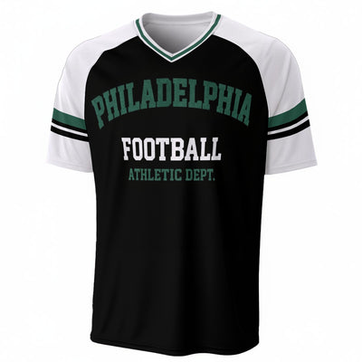 Black and Green Philadelphia Football T-Shirt – Varsity Athletic Graphic Tee for Fans and Streetwear – football shirt, game day outfit, image 1.0