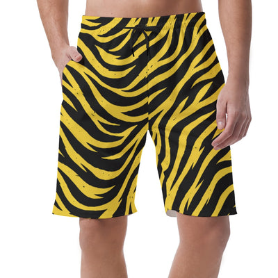 Pittsburgh Football Yellow Black Zebra Men's Casual Short Pants – nfl fan apparel, sportswear style, image 1.0