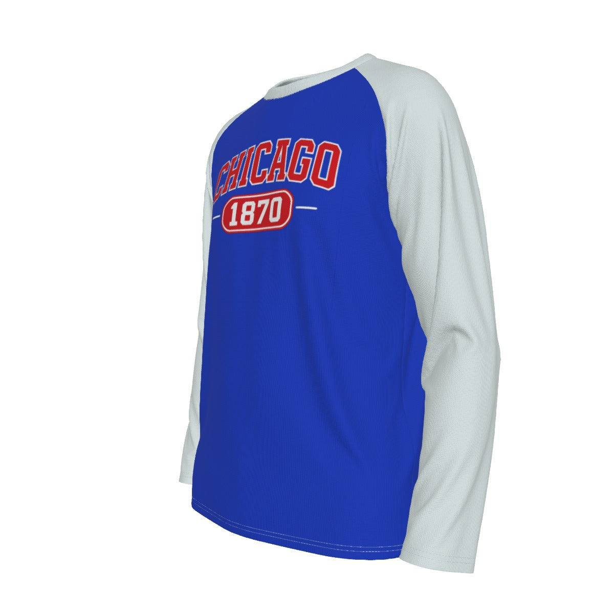 Chicago Long Sleeve Raglan Shirt – Vintage Varsity Athletic College Style Tee